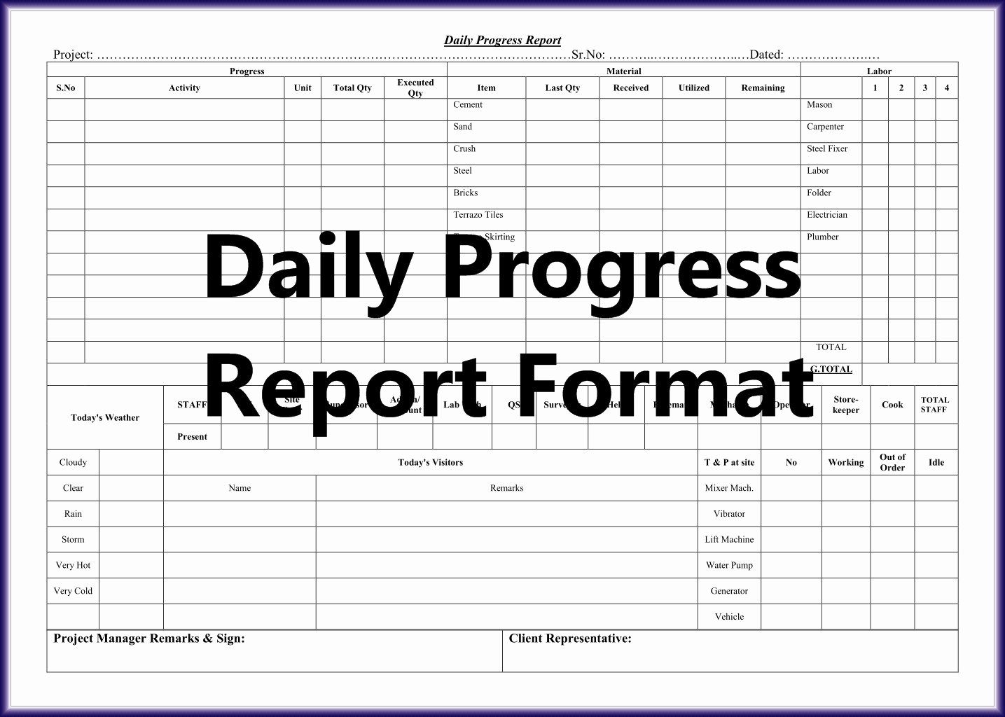 Daily Work Report Template Best Of Daily Work Report format