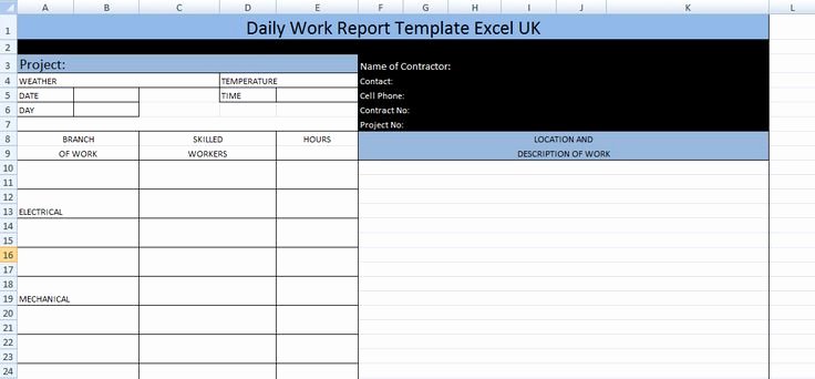 Daily Work Report Template Inspirational Daily Work Report Template Excel Uk – Microsoft Excel