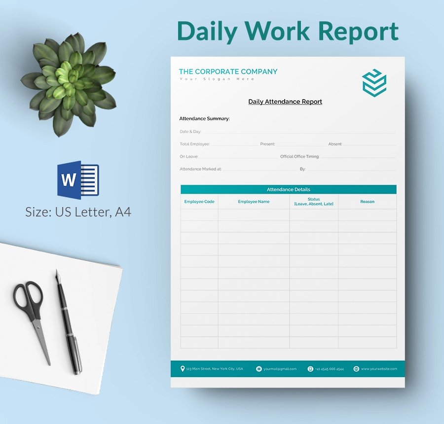 Daily Work Report Template New Daily Report Template 25 Free Word Excel Pdf