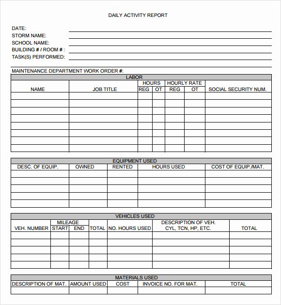 Daily Work Report Template Unique Sample Daily Report 25 Documents In Pdf Word