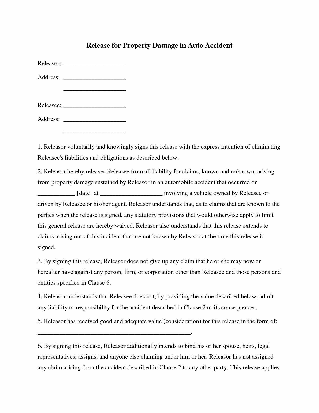 Damage Waiver form Awesome Demand Letter Example Property Damage