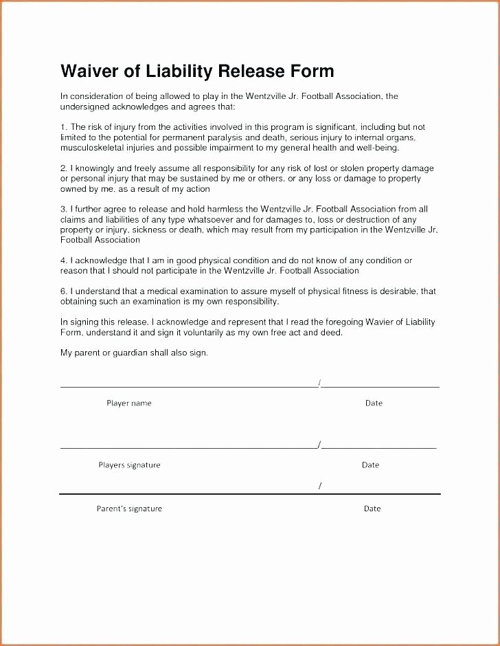 Damage Waiver form Fresh Deed Release form