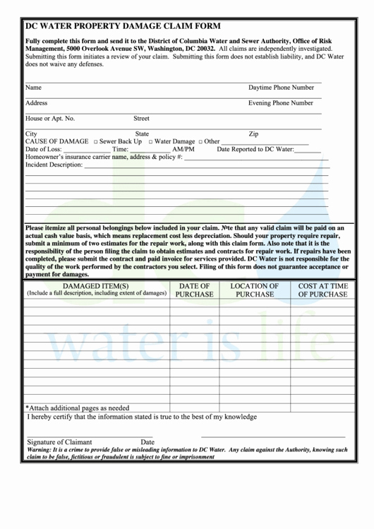 Damage Waiver form Inspirational top Property Damage Release form Templates Free to