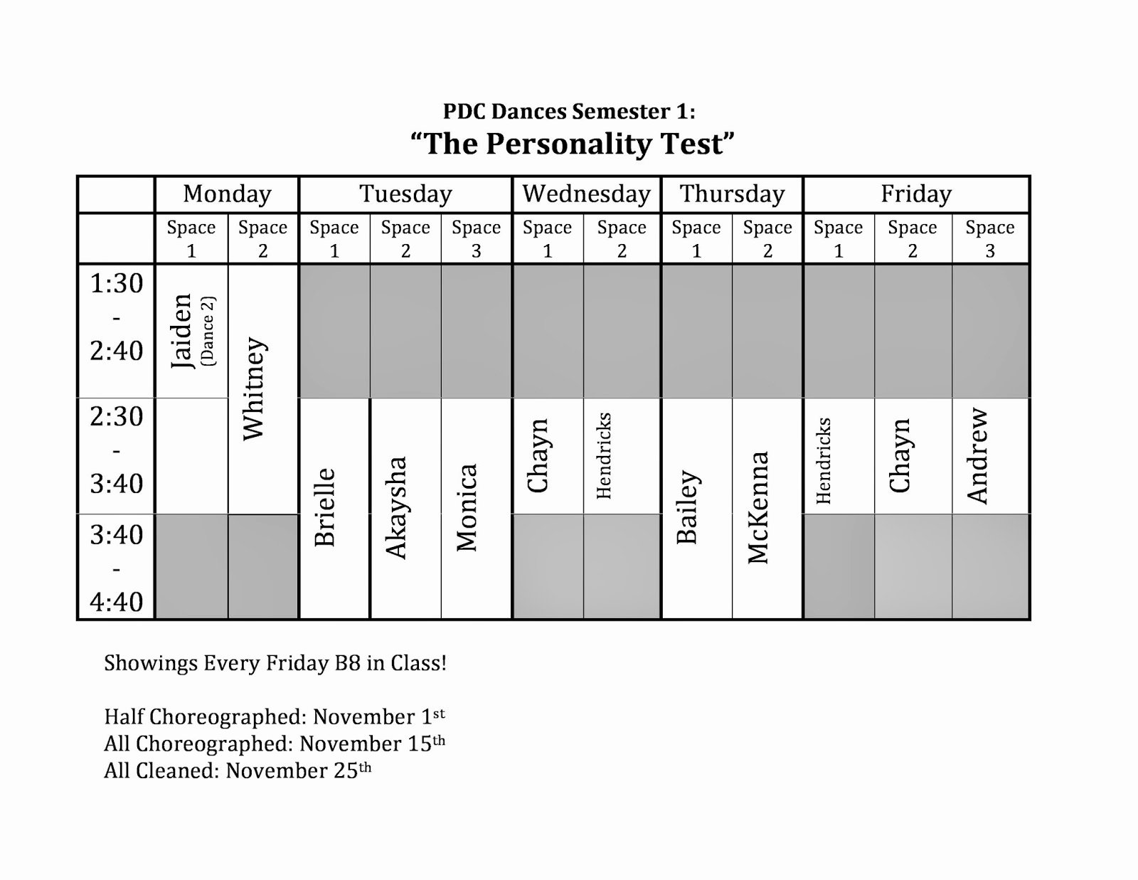 Dance Schedule Template Unique &quot;performing Dance Pany&quot; Pdc Dance Practice Schedule