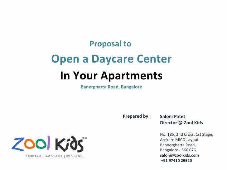 Daycare Business Plan Template Free Download Best Of Zool Kids Day Care Proposal