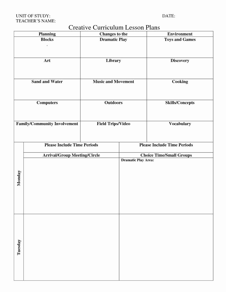 Daycare Lesson Plan Template Beautiful Best 25 Creative Curriculum Ideas On Pinterest