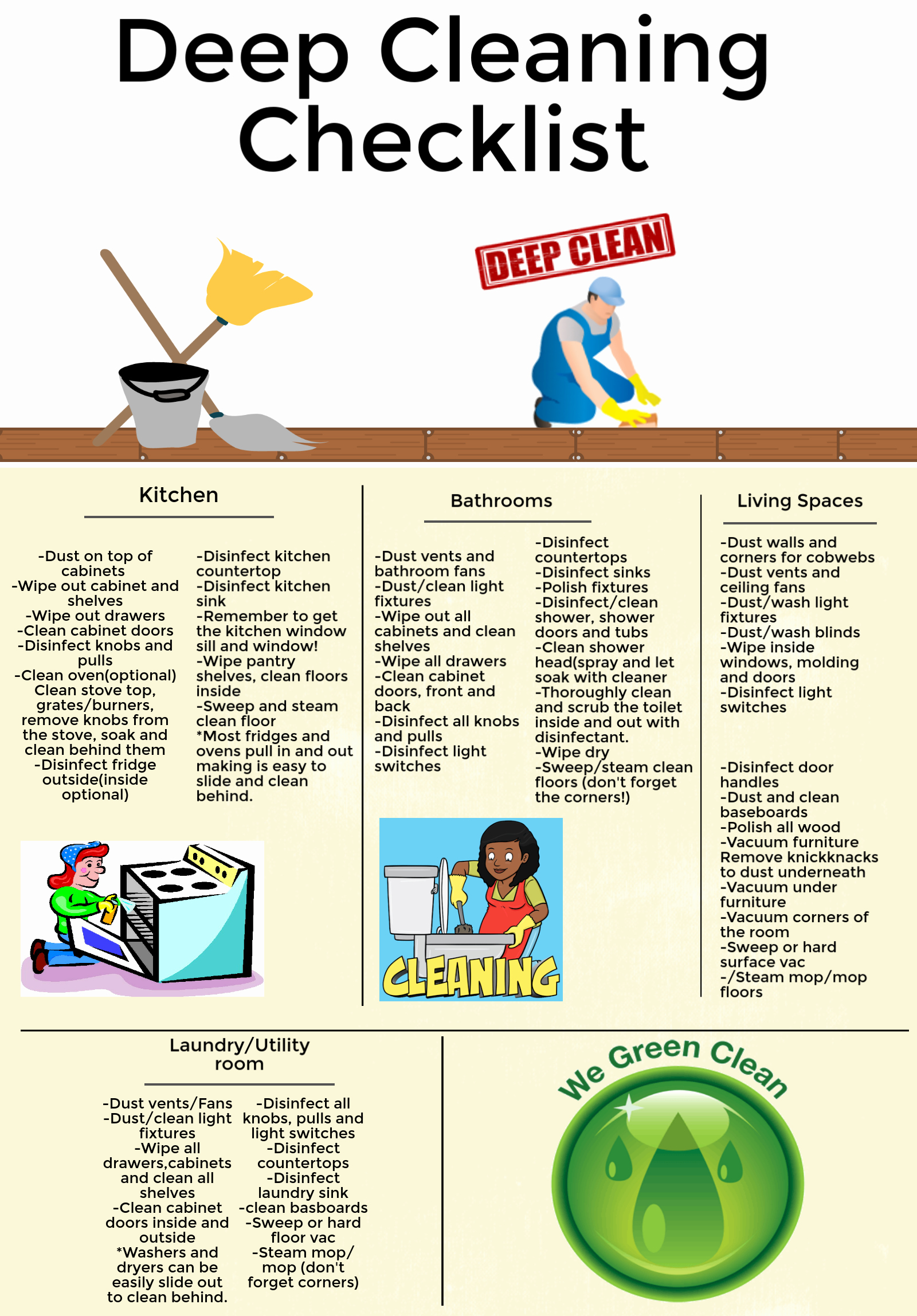 Deep Cleaning Checklist for Housekeeper Elegant What is A Deep Cleaning Pare the Difference