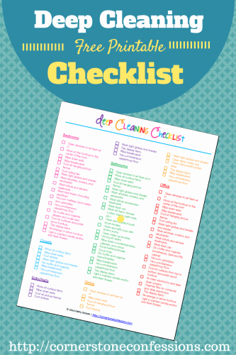 Deep Cleaning Checklist for Housekeeper Luxury 20 Free Cleaning Printables Busy Mom S Helper