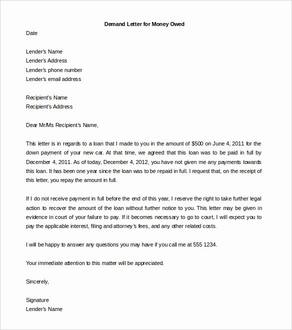 Demand Letter Template for Money Owed Beautiful 15 Legal Letter Templates Pdf Doc