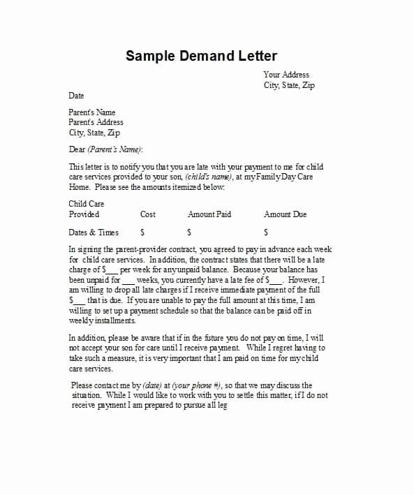 Demand Letter Template for Money Owed Inspirational 40 Best Demand Letter Templates Free Samples Template Lab
