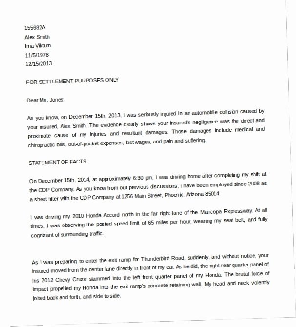 Demand Letter Template for Money Owed New Sample Demand Letter for Car Accident Y3x7 Vehicle