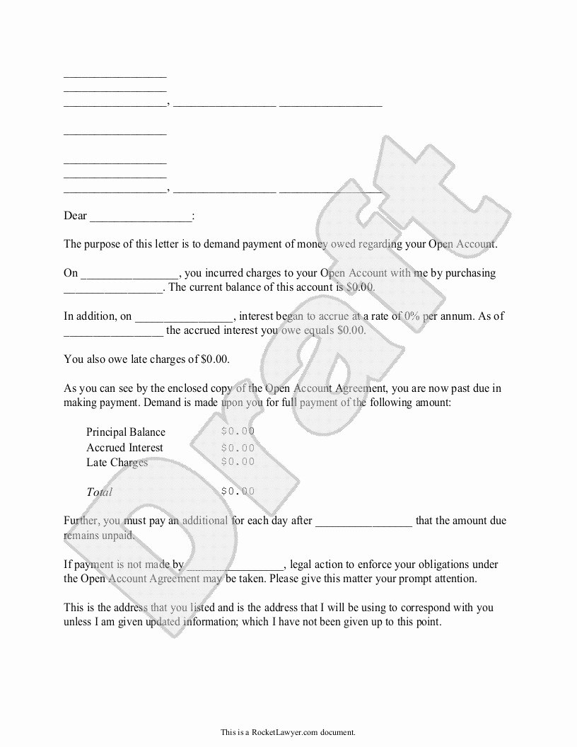 Demand Letter Template for Money Owed Unique Demand Letter Template for Money Owed Samples