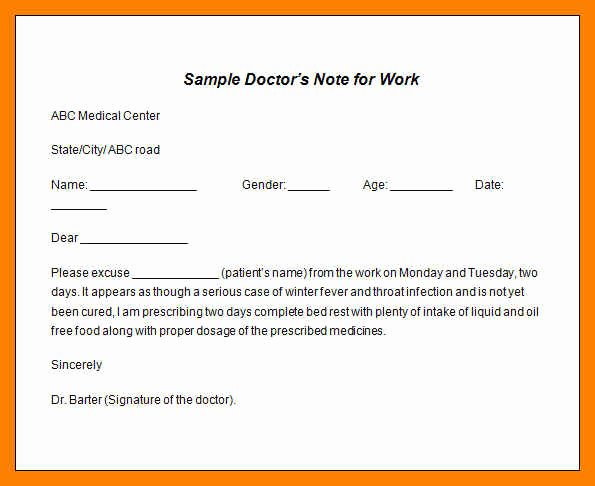 Dental Excuse Letter Elegant Dentist Excuse Note for Work