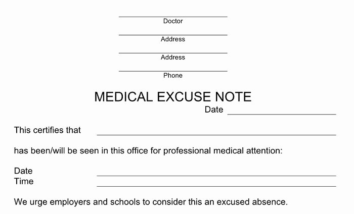 Dental Excuse Letter for Work Best Of 25 Free Doctor Note Excuse Templates Template Lab