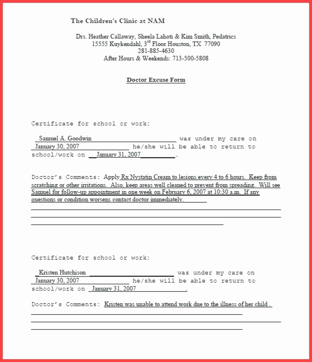 Dental Excuse Letter for Work Elegant 15 Dental Excuse Note