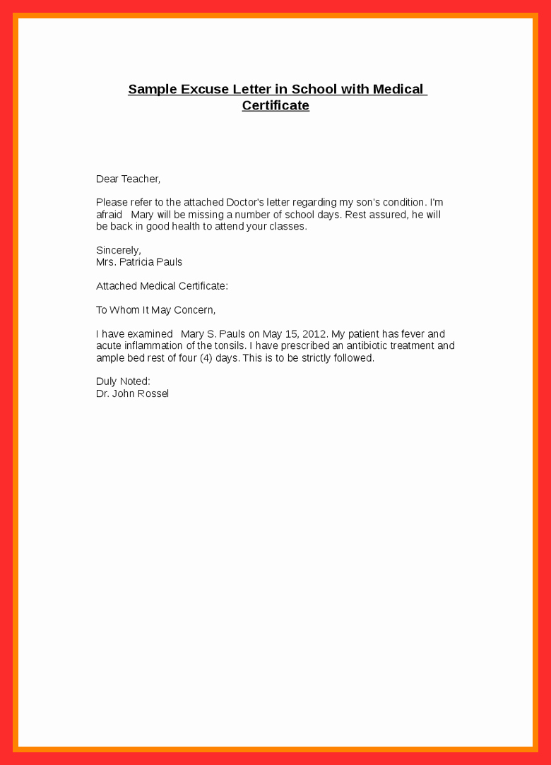 Dental Excuse Letter for Work Fresh Dental Excuse Letter