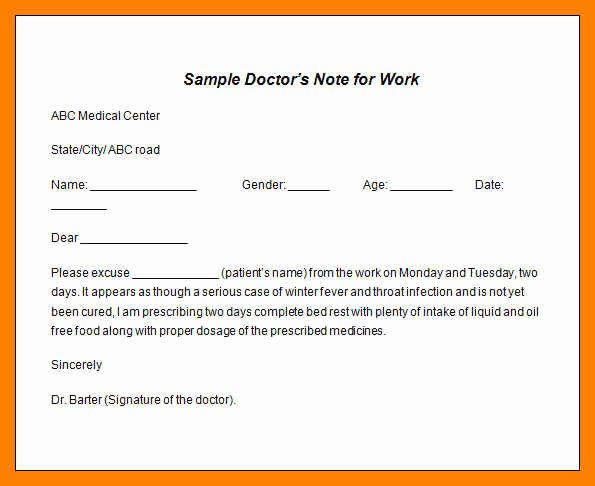 Dental Excuse Letter for Work Inspirational Dentist Excuse Note for Work