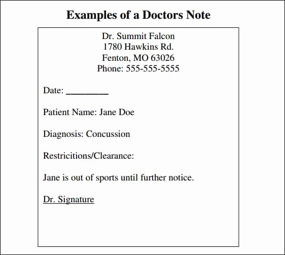 Dental Excuse Letter for Work Luxury 9 Doctor Note Templates Word Excel Pdf formats