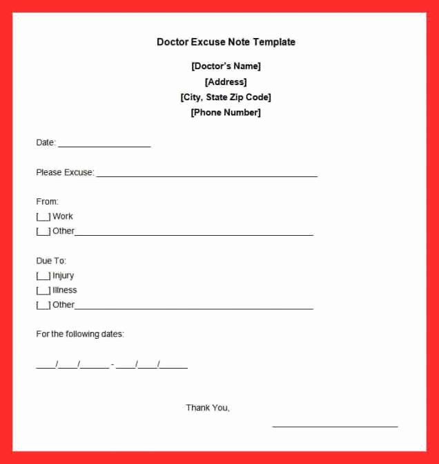 Dental Excuse Letter Fresh Dentist Doctors Note