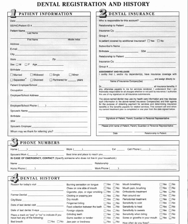 Dental Patient forms Template Inspirational 27 Of Dental New Patient forms Template