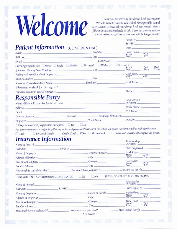 Dental Patient forms Template Inspirational 5 Things to Bring to Your First Dental Visit Peacock Dental