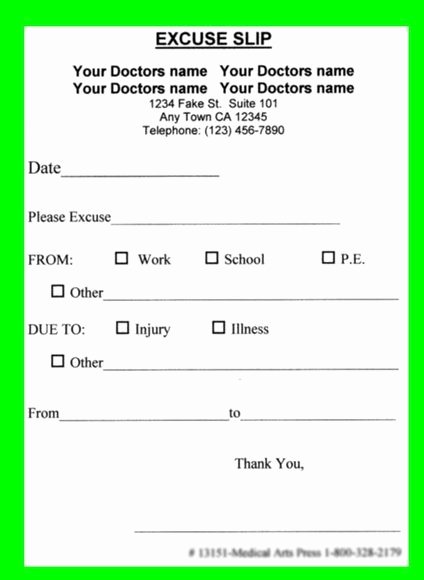 Dentist Excuse Template Inspirational Print A Doctors Note