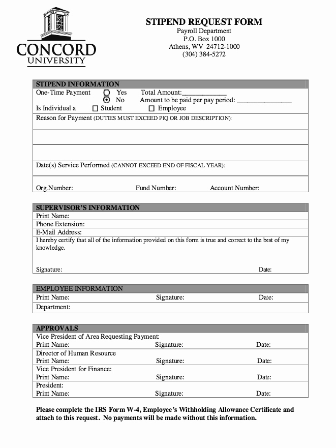 Design Request form Template Fresh Stipend Request form Template