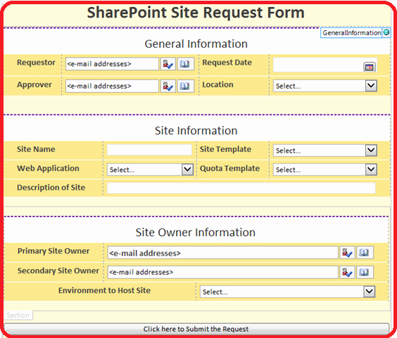 Design Request form Template Inspirational Design and Publish the Infopath form Point 2010