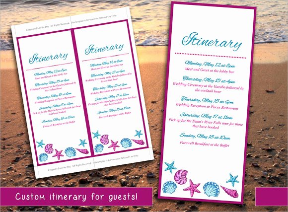 Destination Wedding Itinerary Template Beautiful 9 Wedding Itinerary Samples