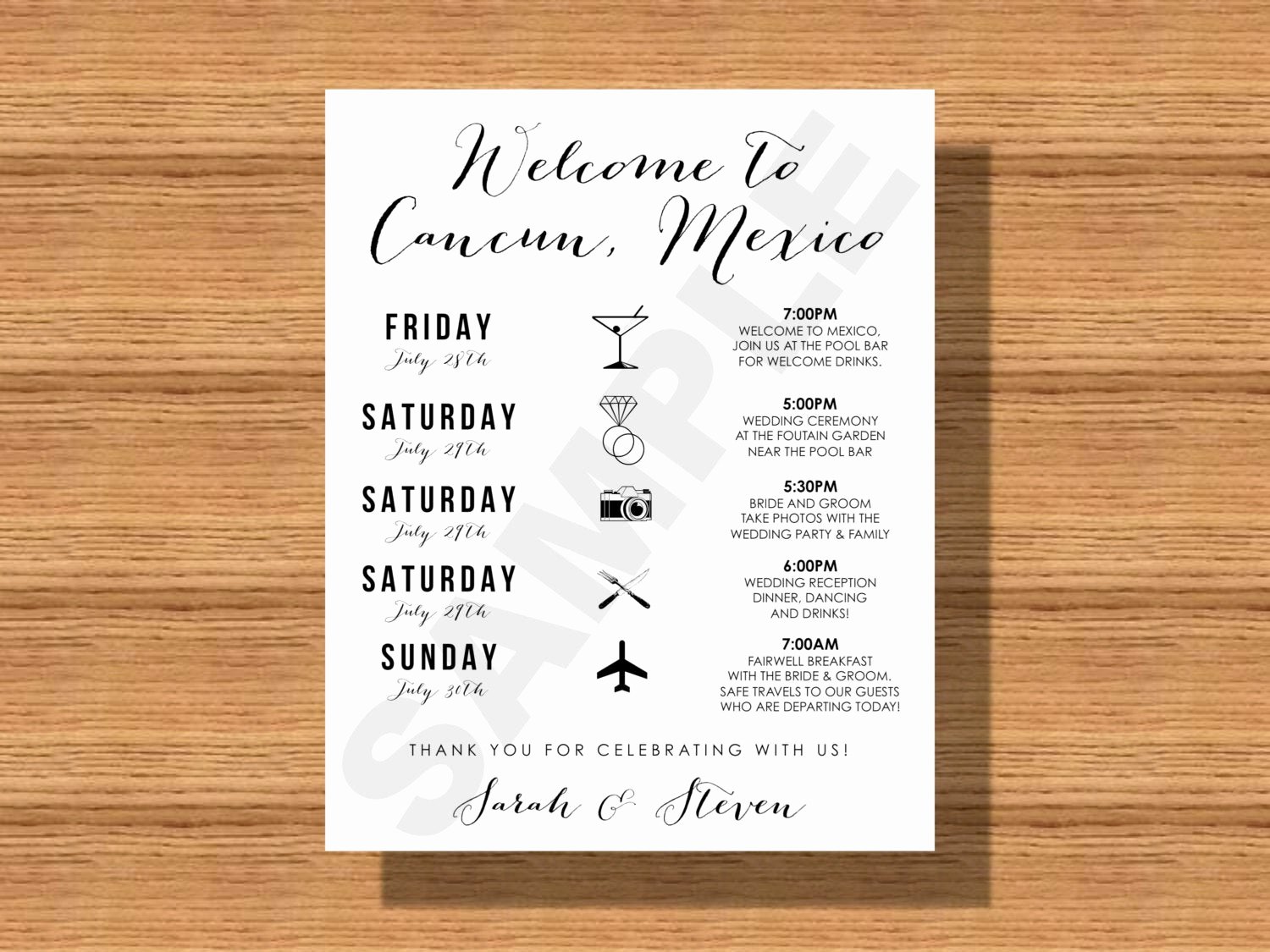 Destination Wedding Itinerary Template Lovely Destination Wedding Weekend Itinerary Wedding Schedule Of