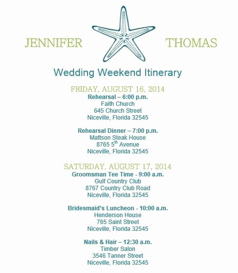 Destination Wedding Itinerary Template New 19 Best Wedding Itinerary Images On Pinterest