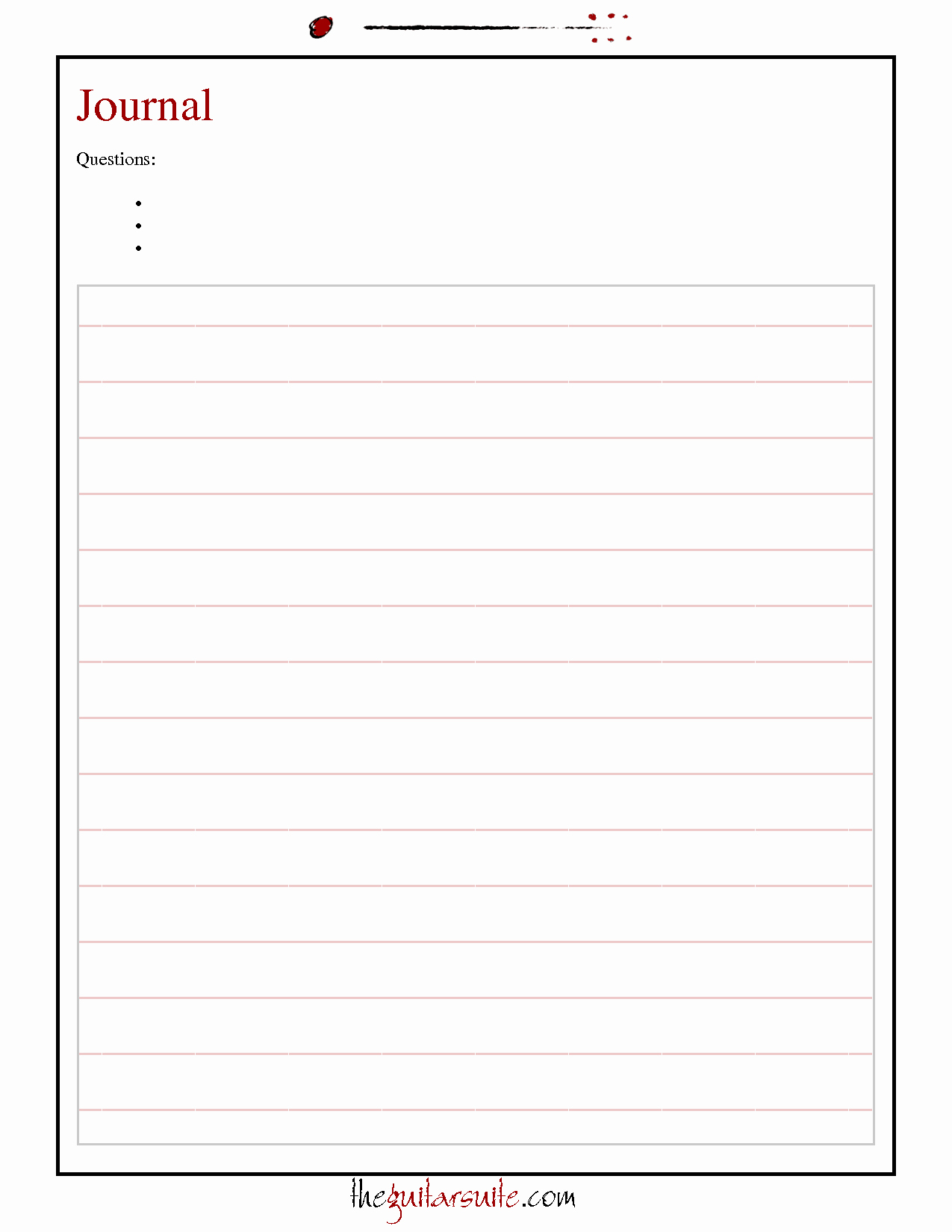 Diary Entry Template Word Awesome Best S Of Journal Pages Templates Microsoft Word