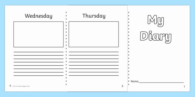 Diary Entry Template Word Elegant 7 Day Diary Writing Frame Esl Diary Writing Resources