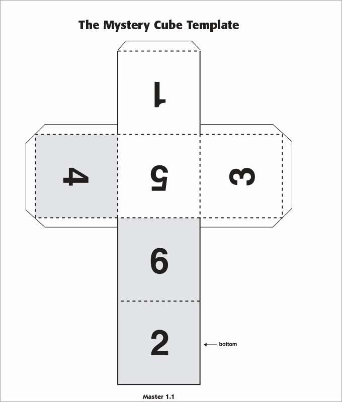 Dice Template Pdf Awesome Cube Template 3d Cube Template