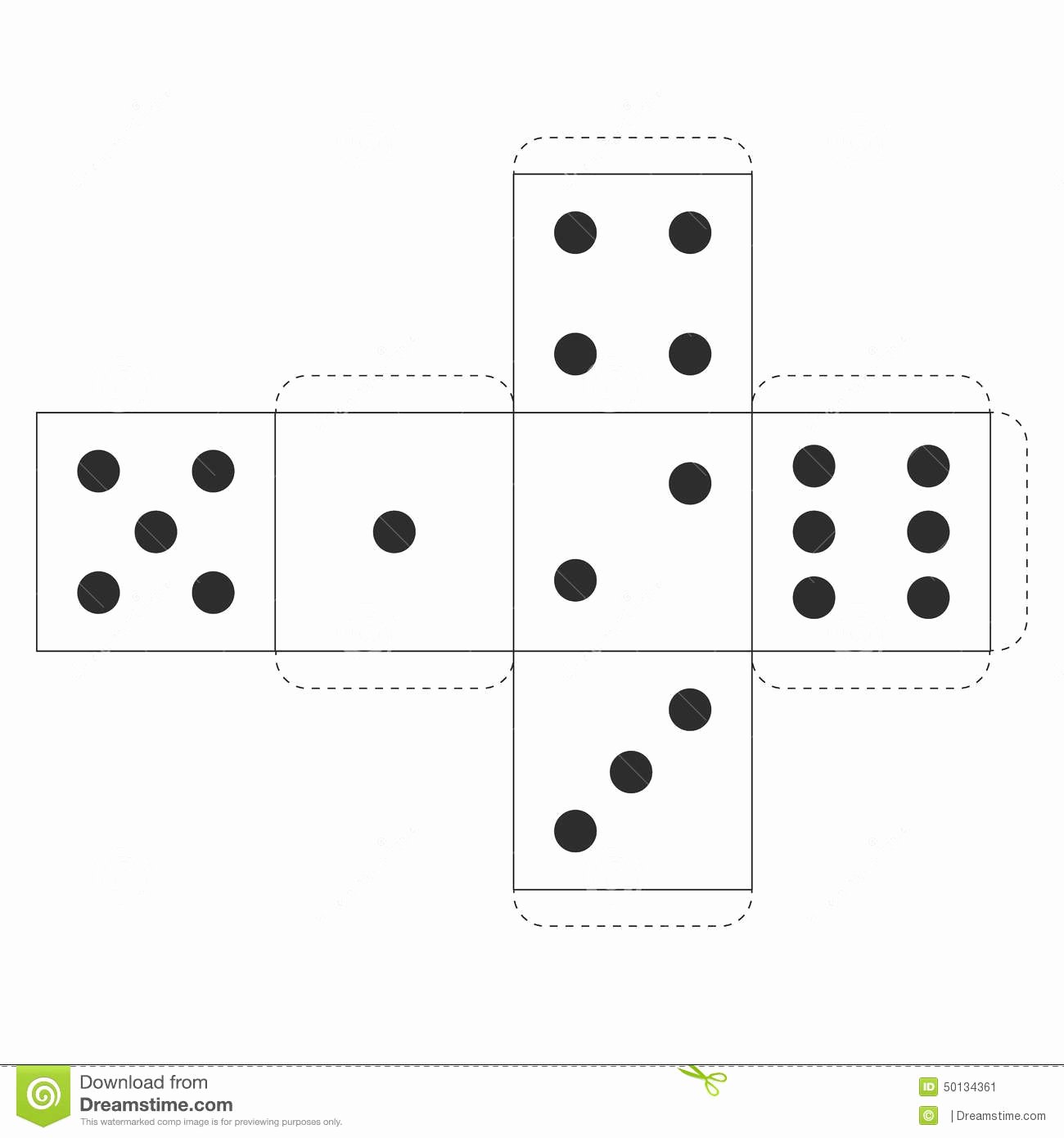 Dice Template Pdf Unique Printable Casino Dice Template Vector Stock Vector