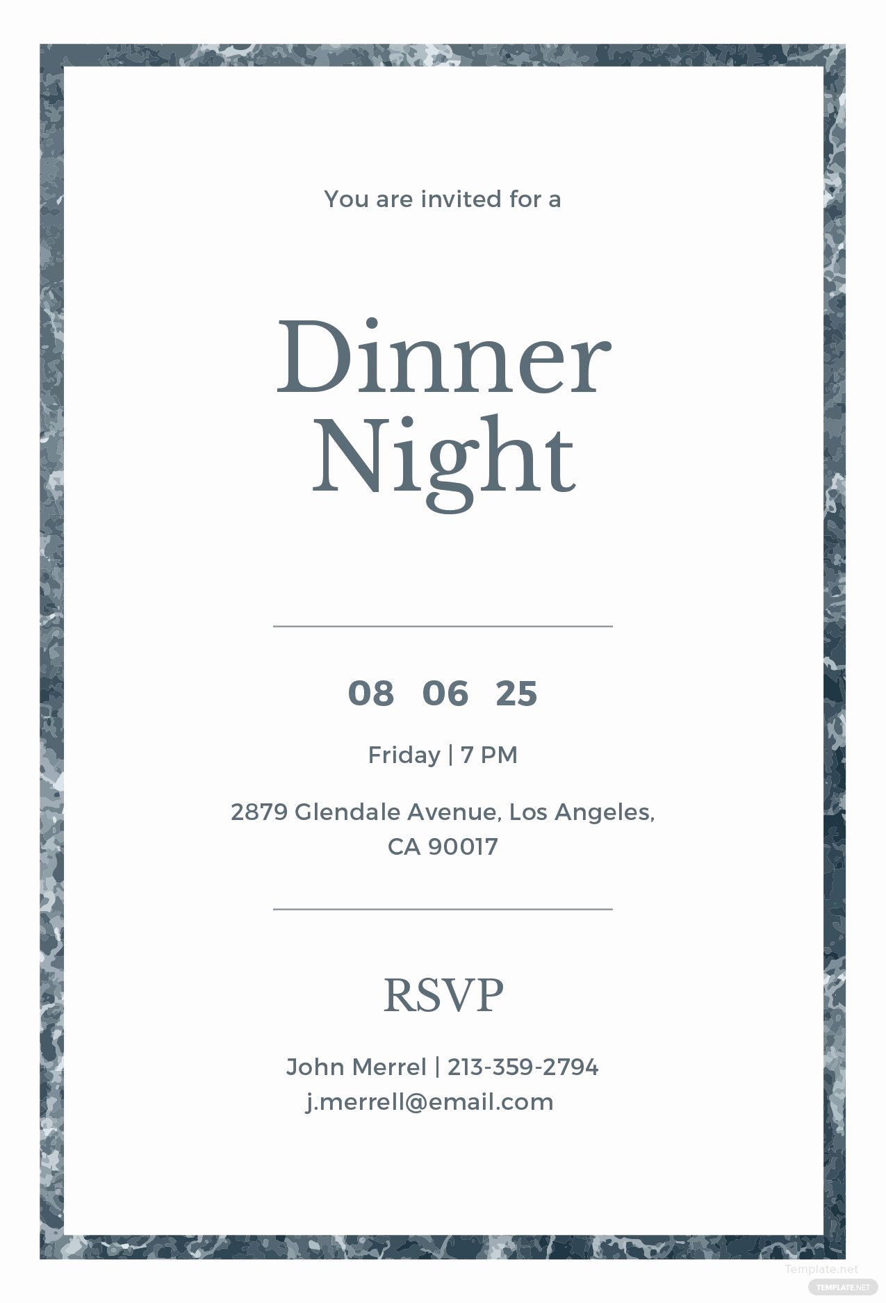 Dinner Invite Template Word Luxury Free Sample Dinner Invitation Template In Adobe