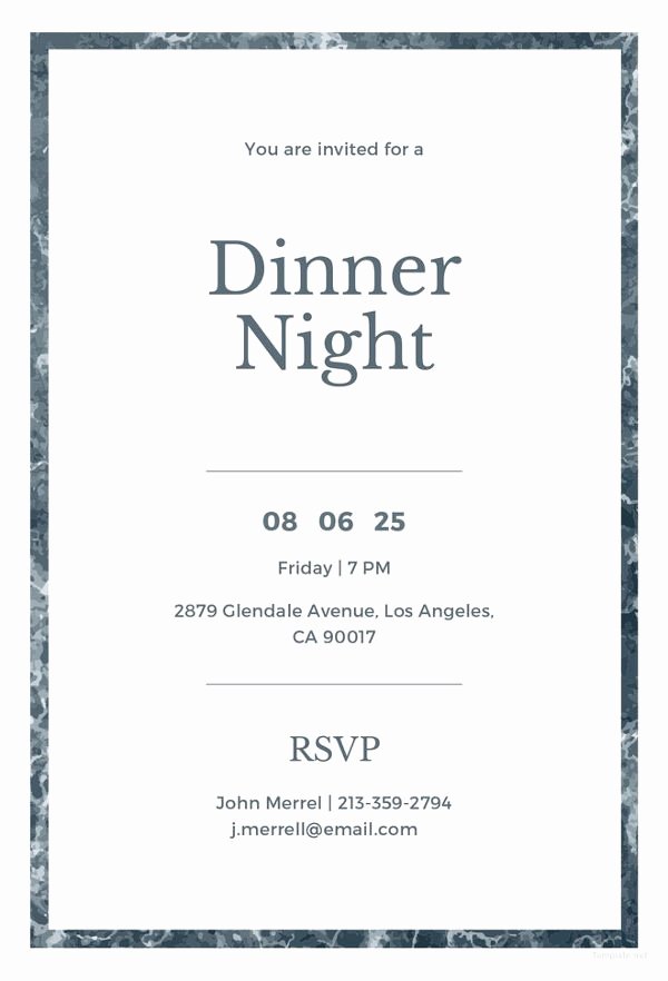 Dinner Invite Template Word Unique 47 Dinner Invitation Templates Psd Ai