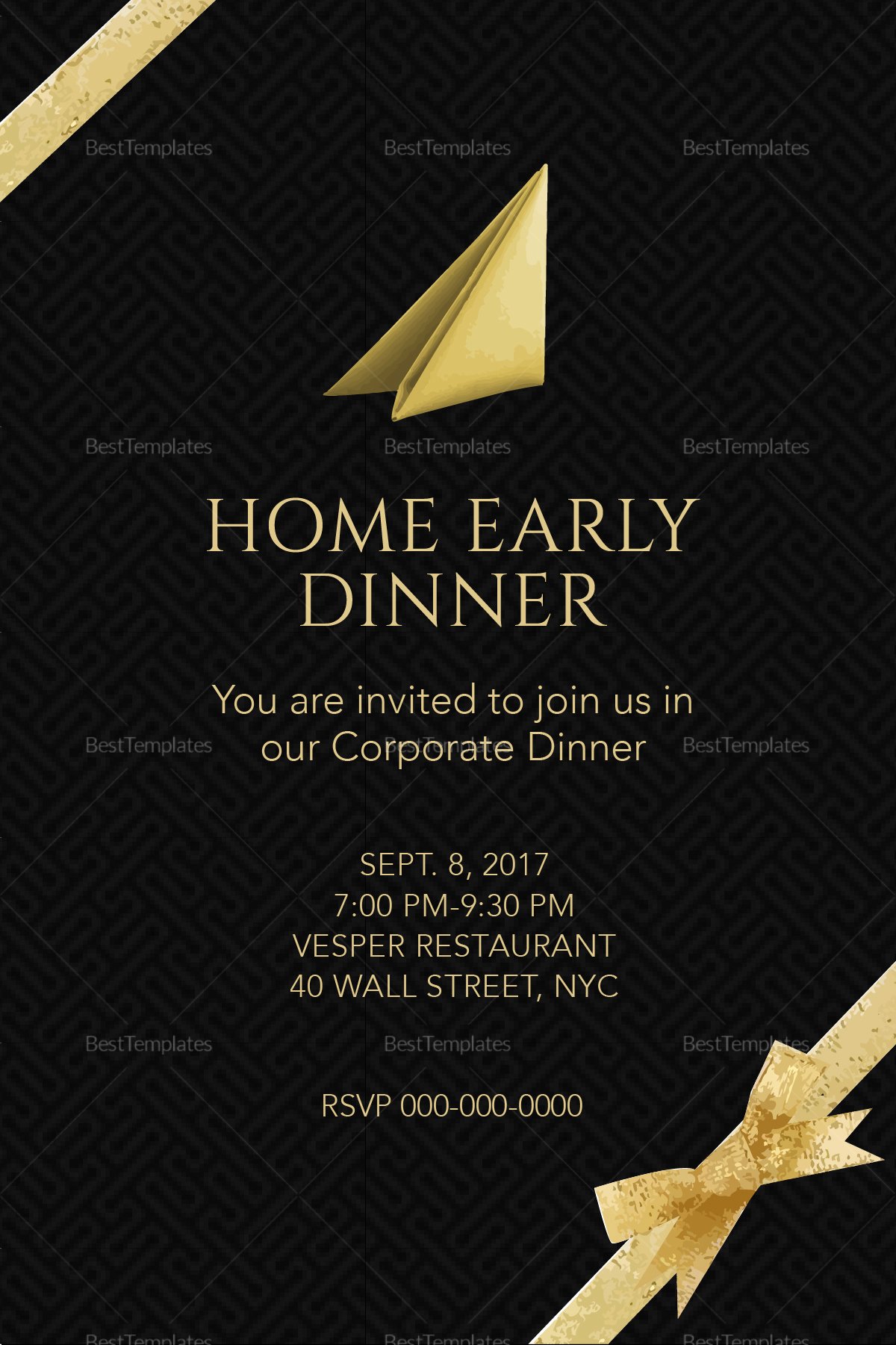 Dinner Invite Template Word Unique Corporate Dinner Invitation Design Template In Psd Word