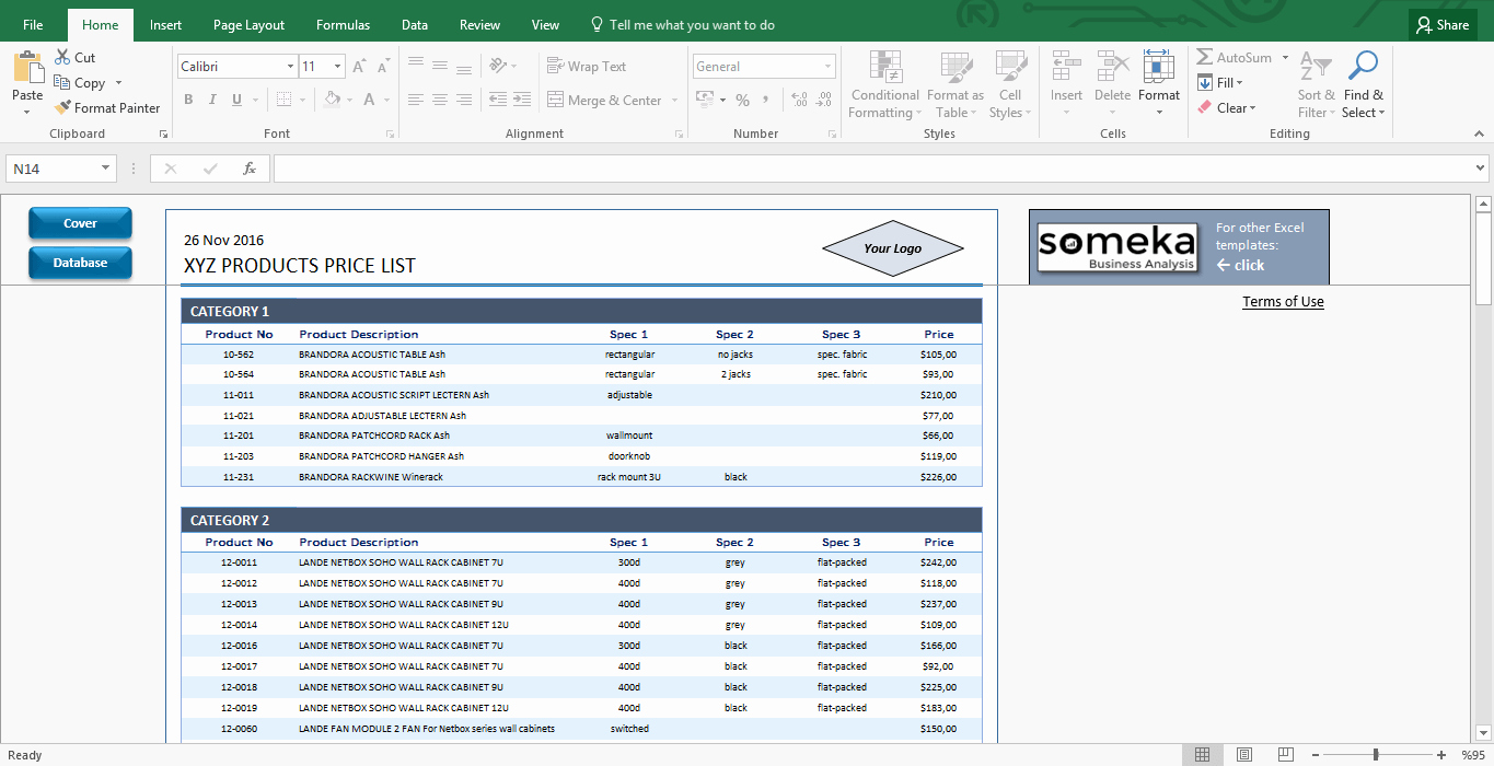 Directory Template Excel Awesome Price List Template In Excel