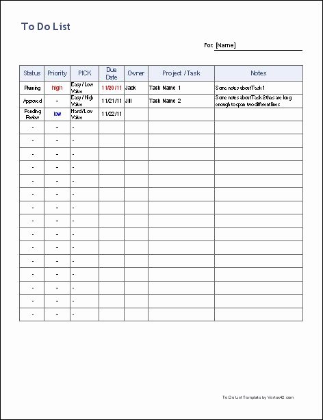 Directory Template Excel Best Of Free to Do List Template Free Customizable Spreadsheet for
