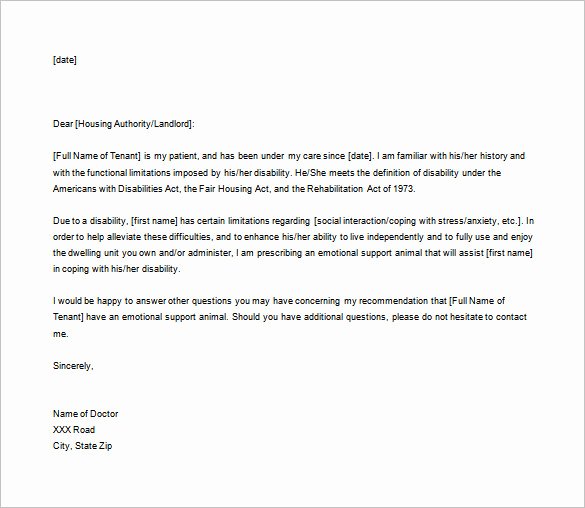 Disability Letter From Doctor Sample Elegant 18 Doctor Letter Templates Pdf Doc