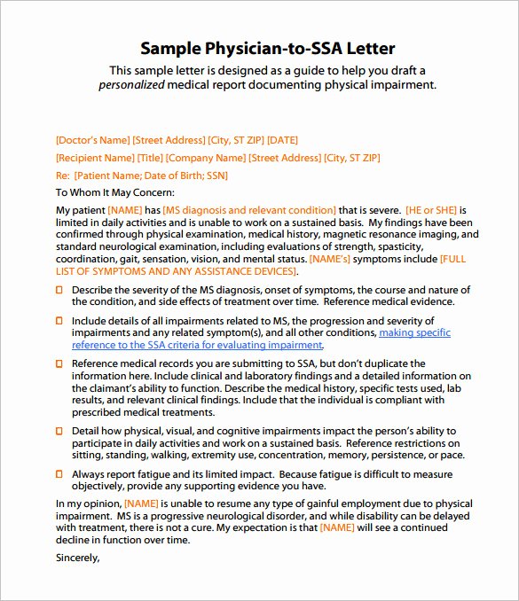 Disability Letter From Doctor Sample Fresh Doctor Letter Template – 16 Free Word Excel Pdf format