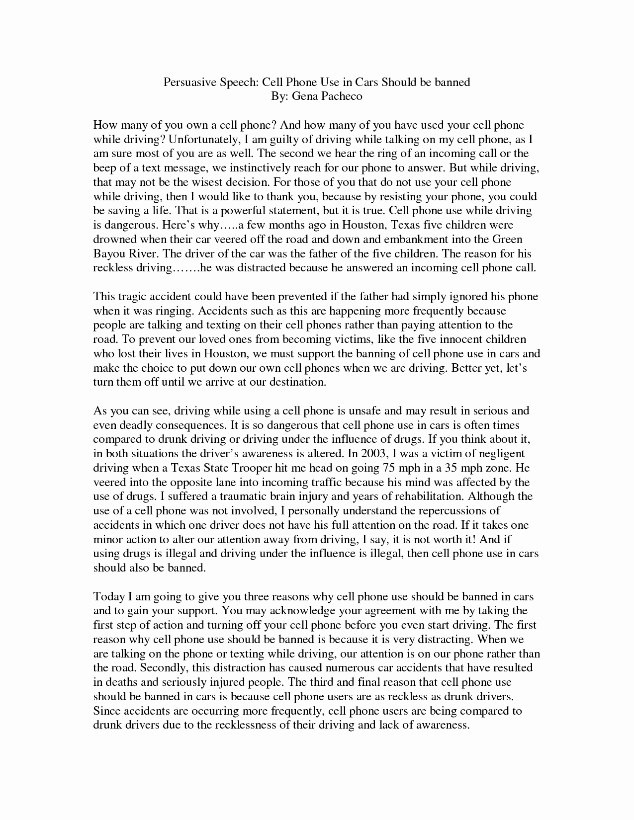 Distracted Driving Essay Outline New Best S Of Drunk Driving Persuasive Speech Outline