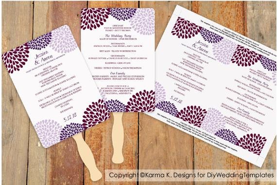 Diy Wedding Fan Template Elegant Diy Wedding Fan Program Template Download by Karmakweddings