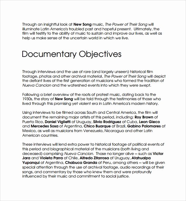 Documentary Proposal Template Luxury 16 Proposal Templates Pdf Word