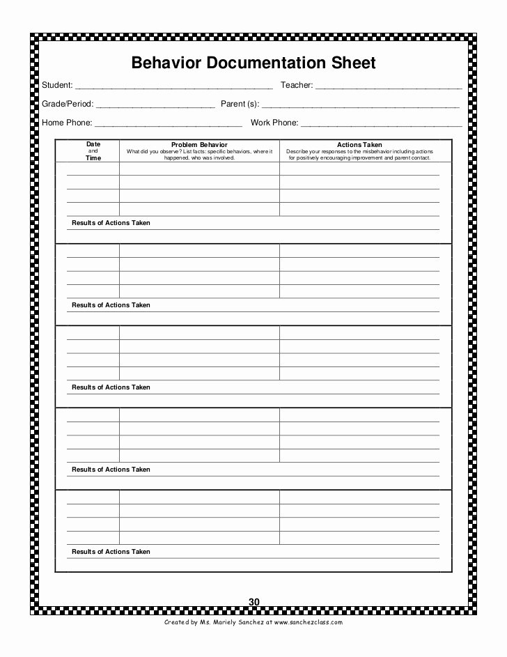 Documenting Employee Behavior Template Luxury New Teachers Survival Kit