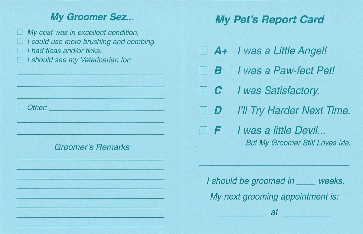 Dog Daycare Report Card Beautiful Pet Report Cards – Barkleigh Store