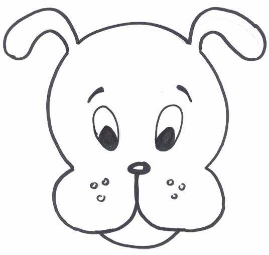 Dog Face Template Lovely Cartoon Mask Templates Clipart Best