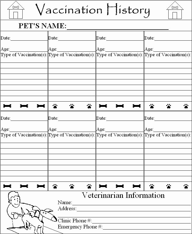 Dog Health Record Template Inspirational Dog Vaccination Record ashers Health