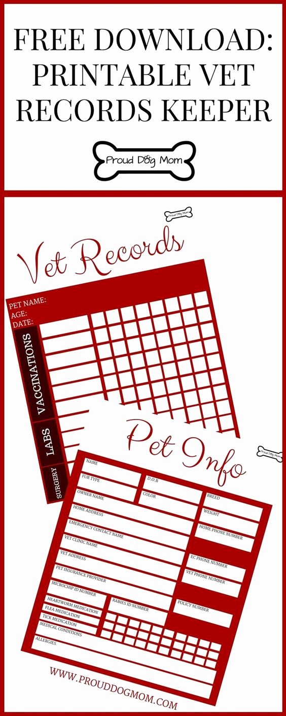 Dog Health Record Template Lovely Free Printable Diy Dog and Health On Pinterest